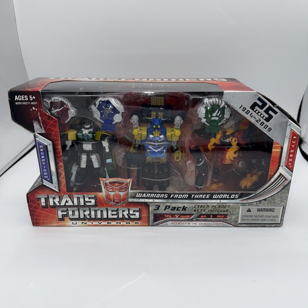 Transformers UNIVERSE 3PK WARRIORS from THREE WORLDS Set SCATTERSHOT Ransack NEW